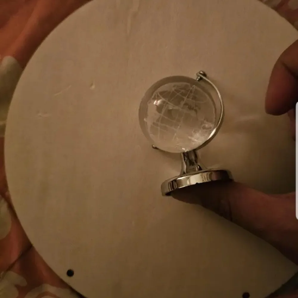 Miniature Crystal Gold and Clear Globe Decor - Picture 8 of 11